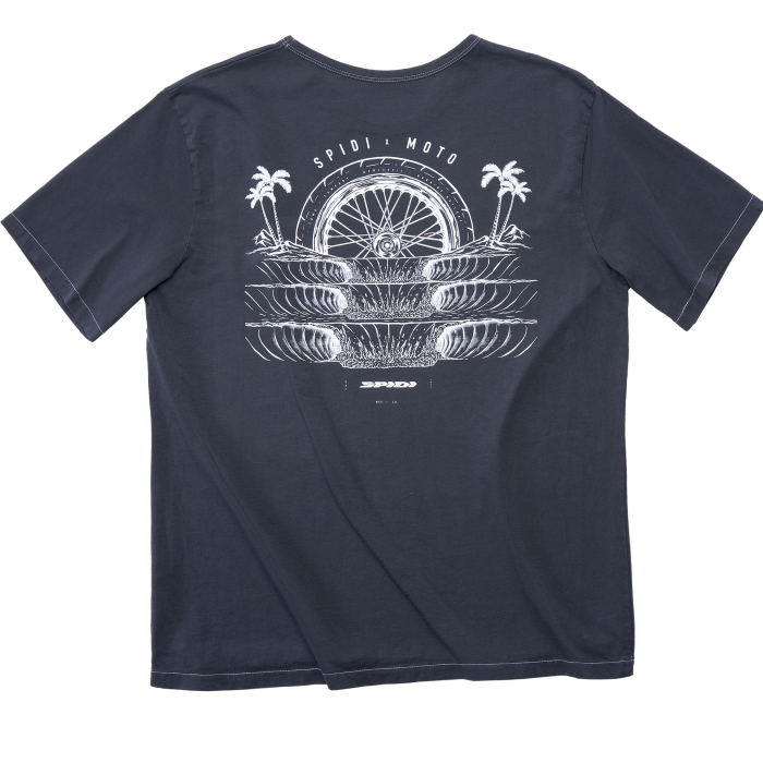 ENFOLD DECORATIVE WAVE T－SHIRT BLACK Waves T-Shirt